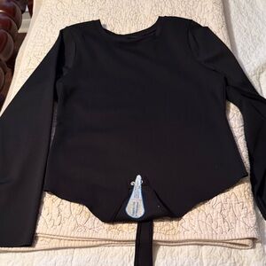 Good American Black Long Sleeve Bodysuit